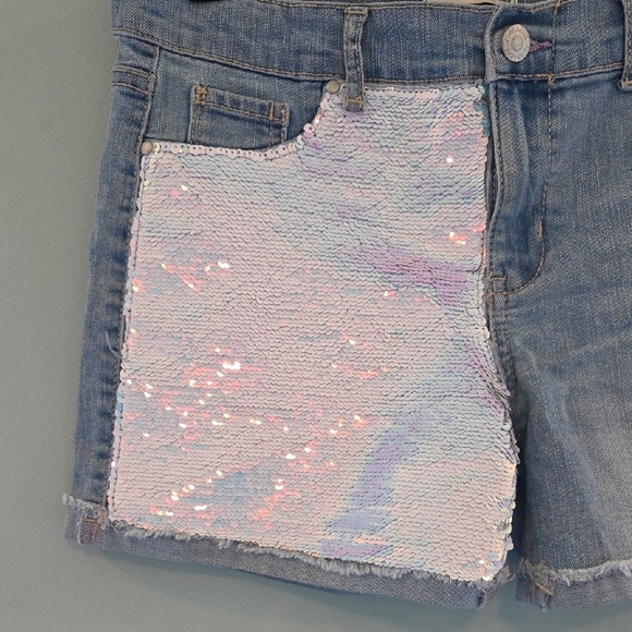 Jordache Light Blue Sequin Jean Shorts - Picture 3 of 9